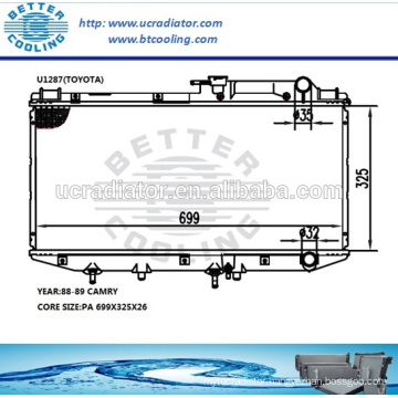 Auto Radiator For TOYOTA CAMRY 88-89 OEM:1640062050/1640062051/1640062060/1640062061